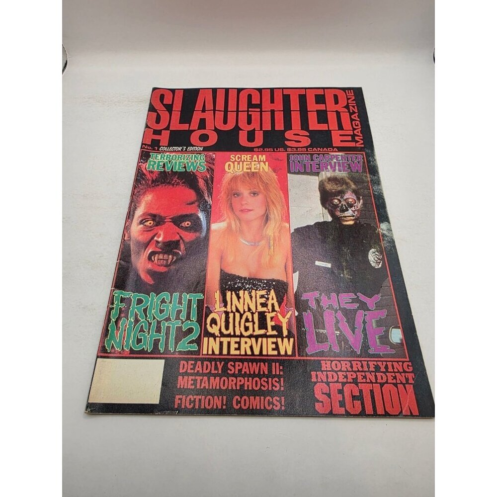 Slaughter House Magazine 1988 No. 1 Linnea Quigley John Carpenter HCS